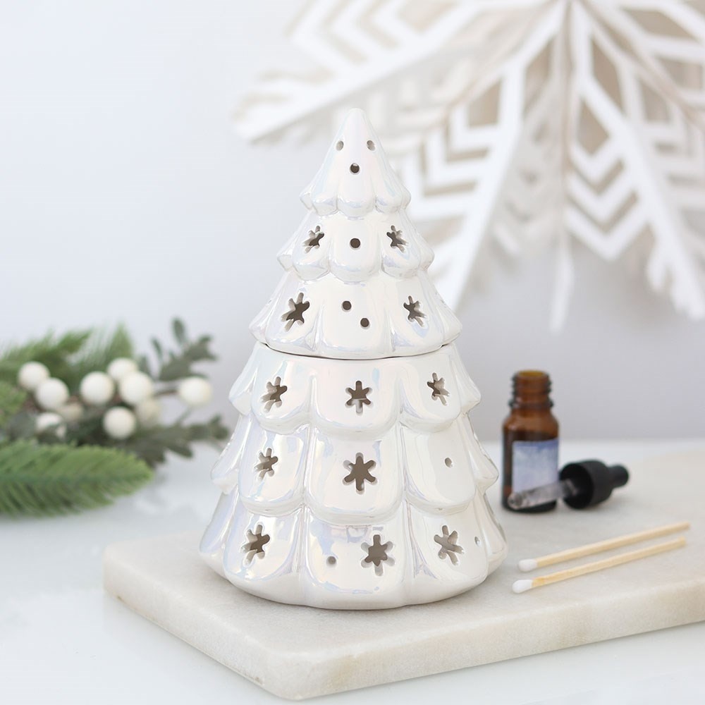 Something Different - Iridescent Fir Tree Brûleur fioul - Blanc